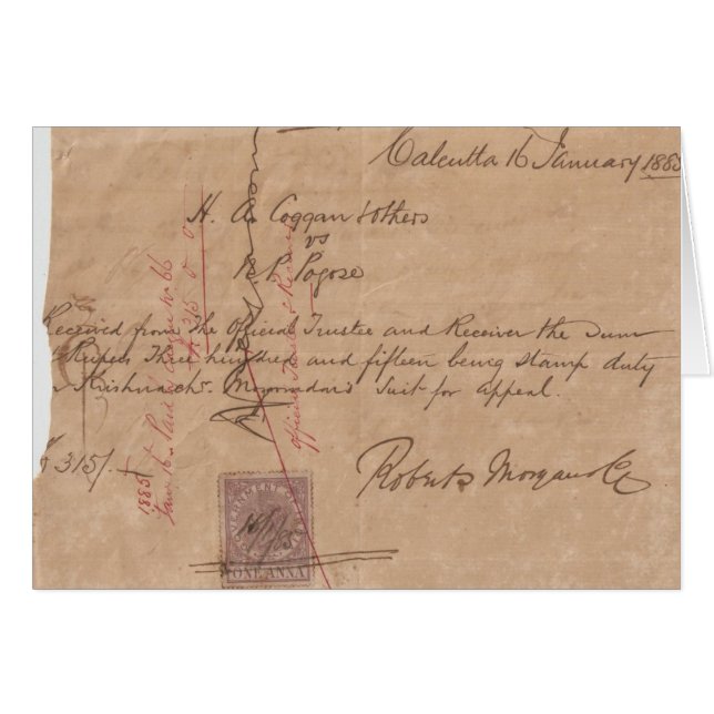 Calcutta 1885 cards (Front Horizontal)