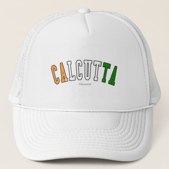 Calcutta in India National Flag Colors Trucker Hat