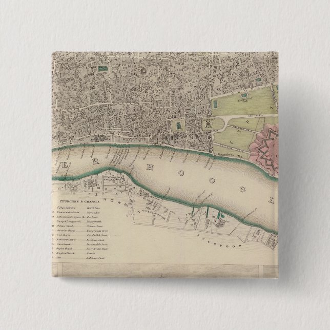 Calcutta Pinback Button (Front)