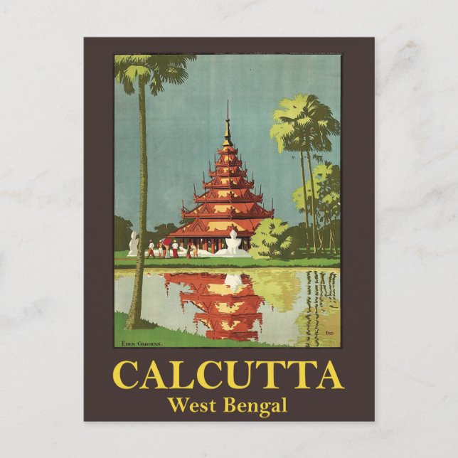 Calcutta, the Capital of West Bengal, India Postcard (Front)