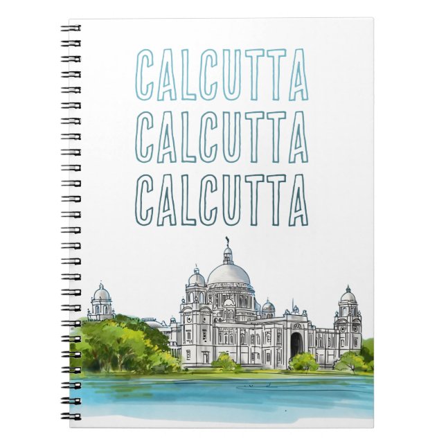 Calcutta "Victoria Memorial" Kolkata Bengali Notebook (Front)