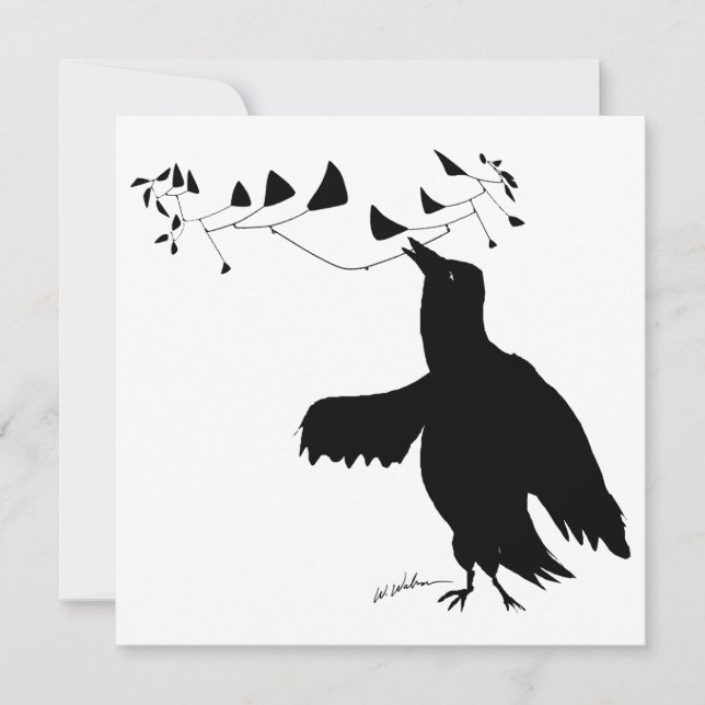 Calder Catching Bird Holiday Card (Front)