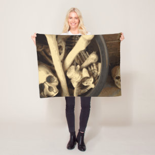 Caldron of bones. fleece blanket