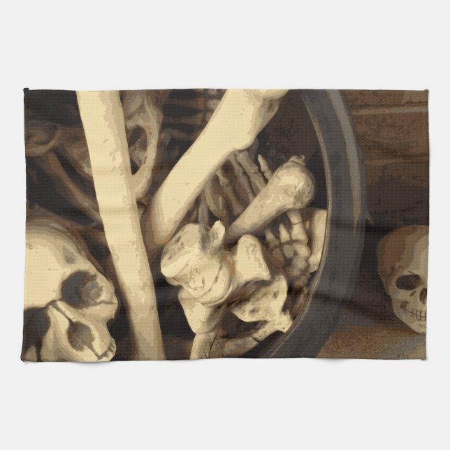Caldron of bones. kitchen towel (Horizontal)