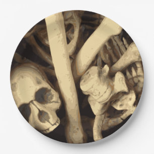 Caldron of bones. paper plates