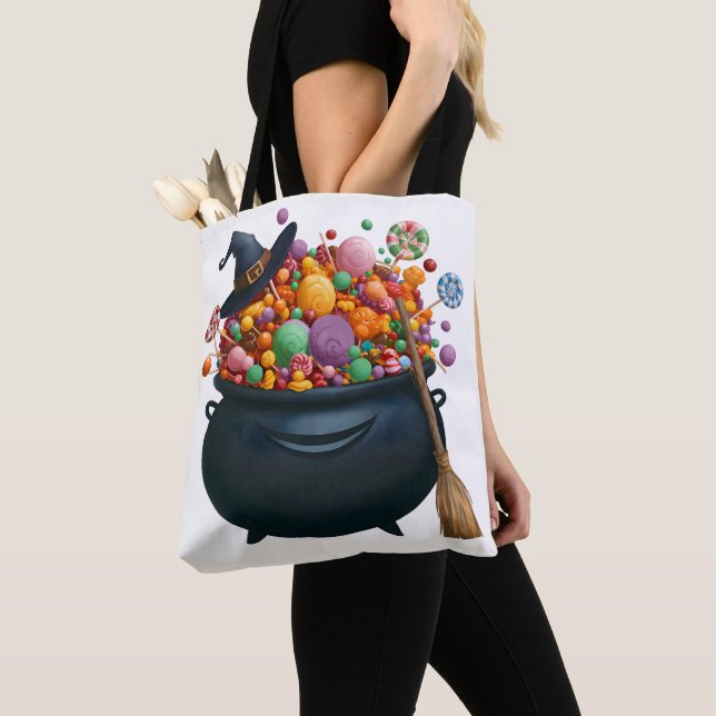Caldron Of Giggle & Gummies Tote Bag (Close Up)