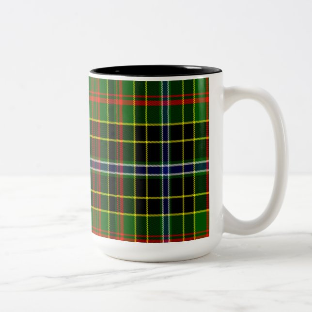 Caldwell Scottish Tartan Two-Tone Coffee Mug (Right)