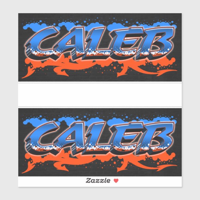 Caleb First Name Graffiti Sticker (Sheet)