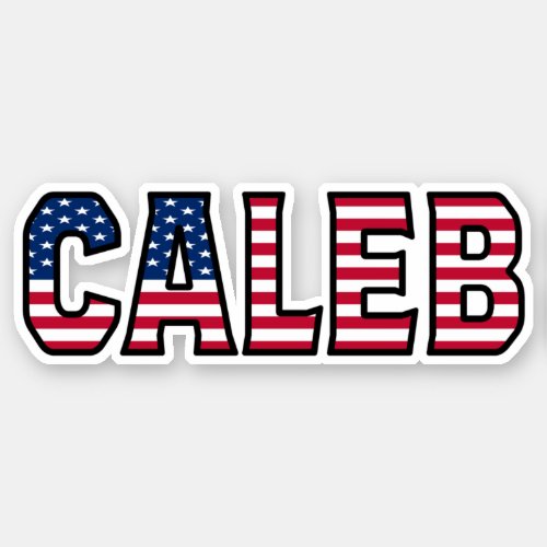 Caleb Name First Name USA Sticker Stickerset