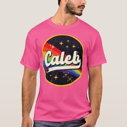 Caleb Rainbow In Space Vintage GrungeStyle T_Shirt