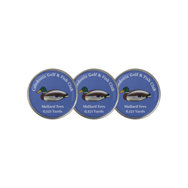 Caledonia "Mallard Duck" ball marker (set of 3) (3 Up)