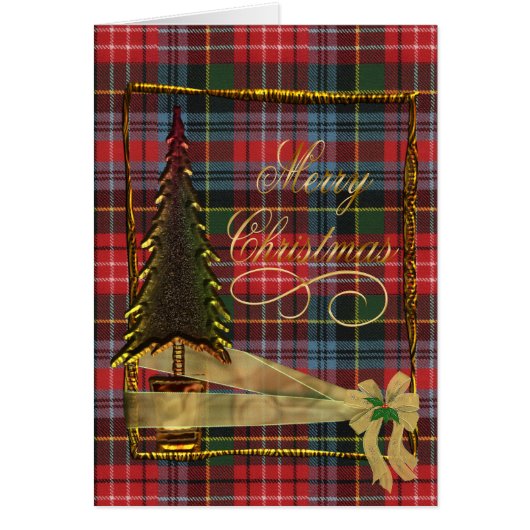 Caledonia Modern Tartan Christman Cards (Front)