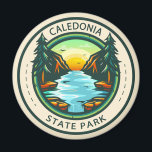 Caledonia State Park Pennsylvania Badge Magnet<br><div class="desc">Caledonia State Park illustration in a badge style circle. The park is named for the Caledonia Furnace,  an iron furnace that was owned by Thaddeus Stevens beginning in 1837.</div>