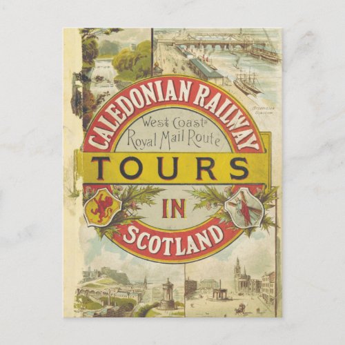 Caledonian Railway Tours in Scotland Postcard
