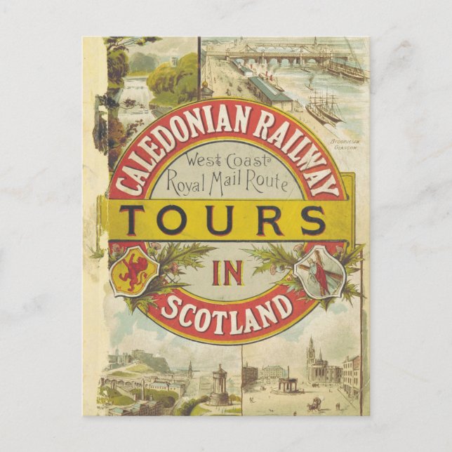 Caledonian Railway. Tours in Scotland. Postcard (Front)