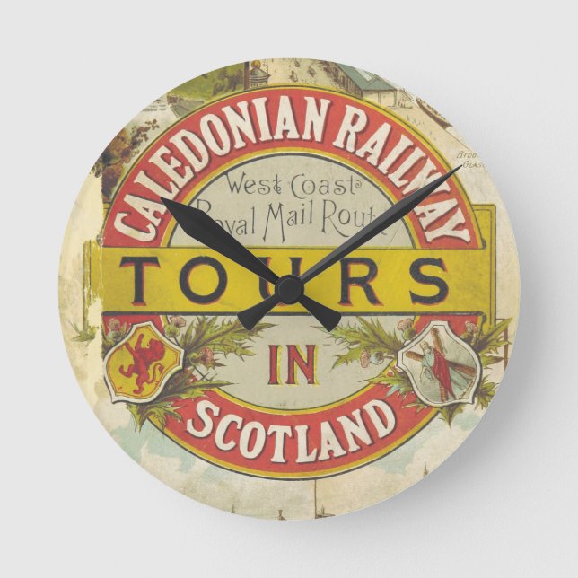 Caledonian Railway. Tours in Scotland. Round Clock (Front)