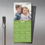 Calendar 1 Photo Collage - Can Edit Green<br><div class="desc">A very useful item for school or home office. This shows a full year view of all dates. A calendar printed on a magnet combines practicality with convenience, transforming a workspace essential into a time-management tool. This innovative design features a full-year or monthly calendar layout integrated into the magnet's surface,...</div>