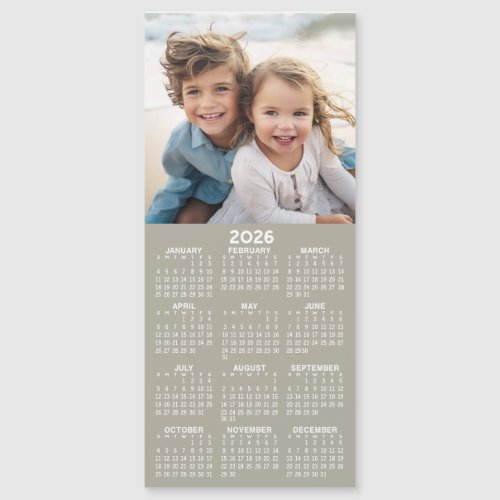 Calendar 1 Photo Collage - Can Edit Taupe