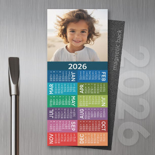 Calendar 1 Photo Collage Colorful Magnet