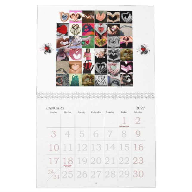 Calendar  2009, I Love You (Jan 2027)