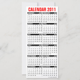 Calendar 2011 Rack Card Season's Greetings