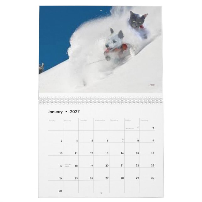 CALENDAR 2013,FUNNY PETS GRAPHICS,MONTHLY PLANNER (Jan 2027)