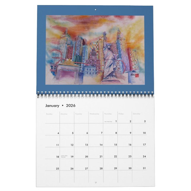 CALENDAR 2013- WATERCOLOR ART OF ALAN GOLDBARG (Jan 2026)