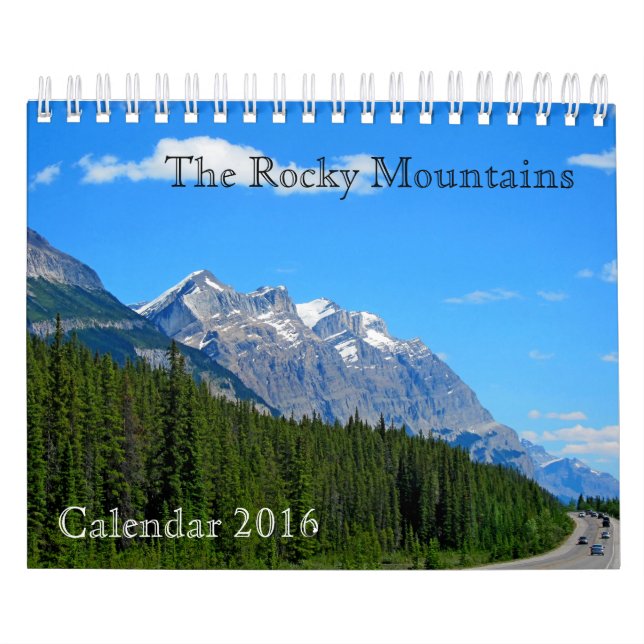 Calendar 2016 - The Rocky Mountains, Canada (Cover)