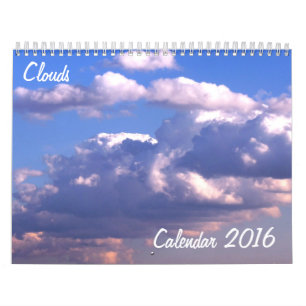 Calendar 2016 With Clouds