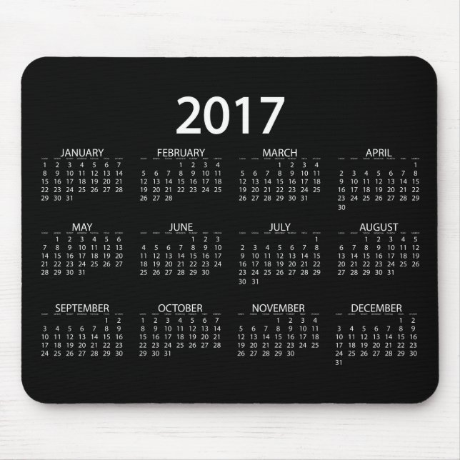 Calendar 2017 mouse pad (Front)