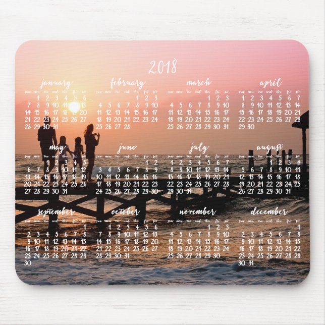 Calendar 2018 Mouse Pad Family Photo (Front)