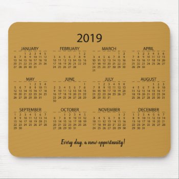 Calendar 2019 Mouse Pad by ARTBRASIL at Zazzle