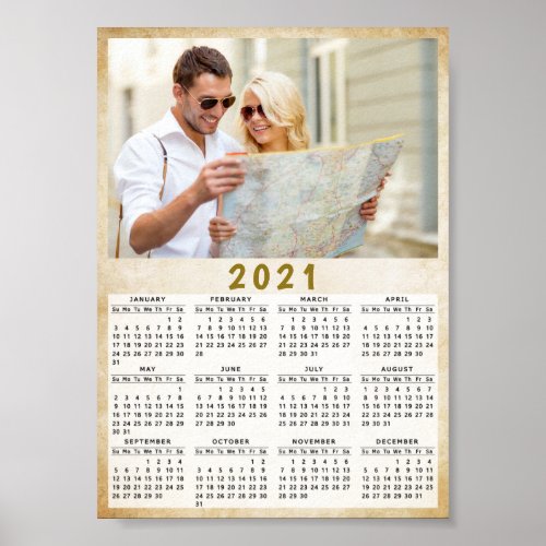 Calendar 2021 Custom Photo Poster