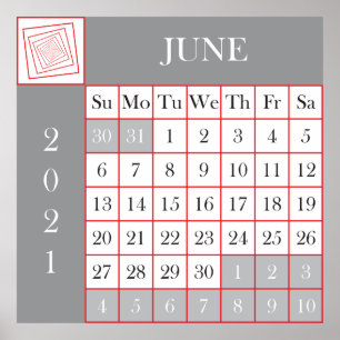 calendar 2021 June Poster