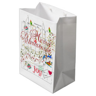Calendar 2021 Merry Christmas  Santa  Gift Bags
