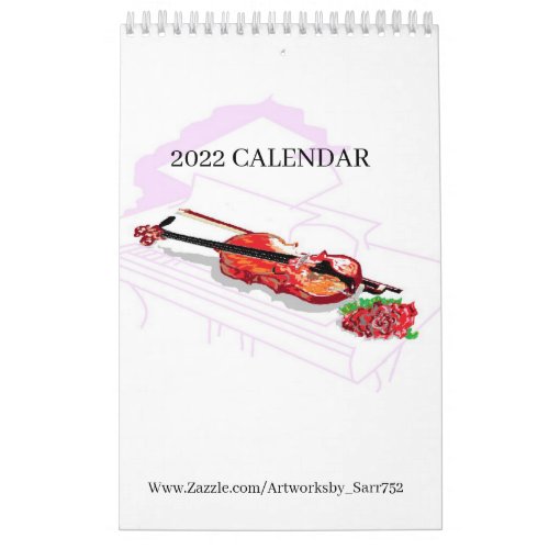 Calendar 2022 ARTWORKSBYSARR  ZAZZLE