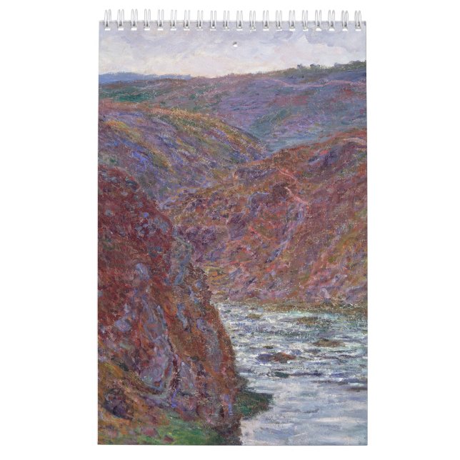 Calendar 2023, 12 month Claude Monet Impressionism (Back)