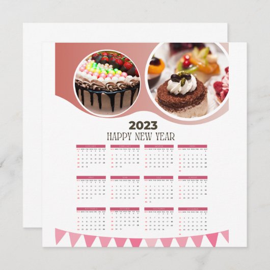 calendar 2023 delicious cakes (Front/Back)