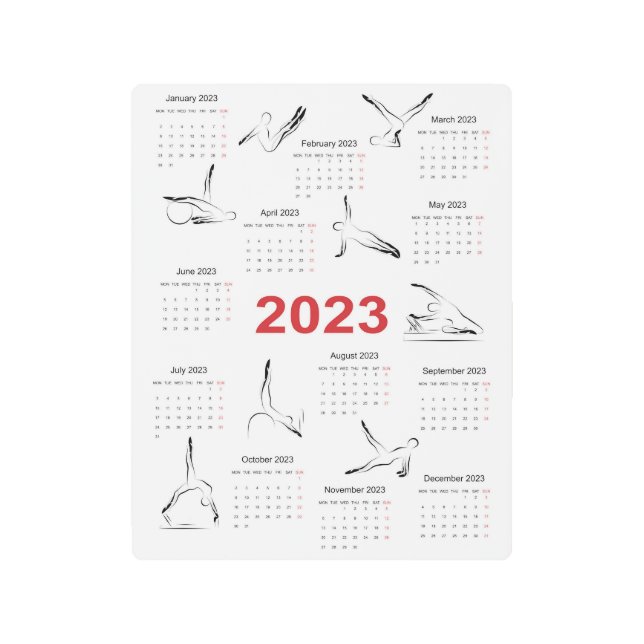 Calendar 2023 for Pilates instructor Poster (Front)