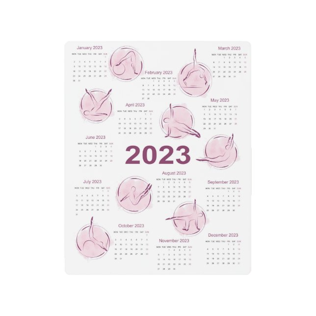 Calendar 2023 for Pilates instructor Poster (Front)