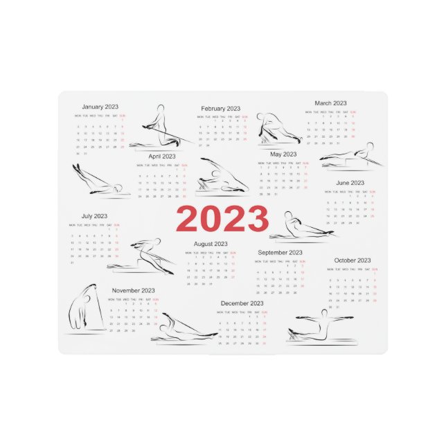 Calendar 2023 for Pilates instructor Poster (Front)