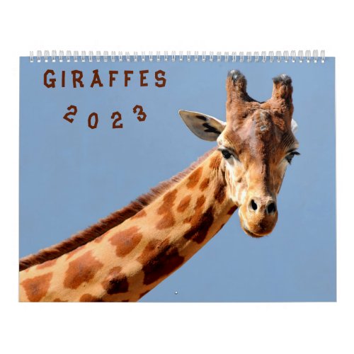 Calendar 2023 giraffes