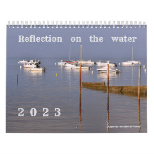 Calendar 2023 reflection on the water