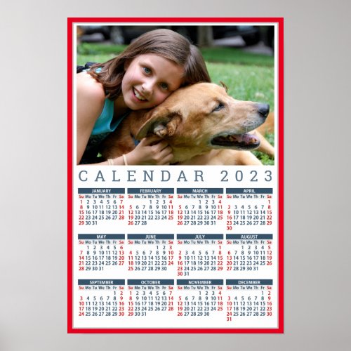 Calendar 2023 Upload photo Poster