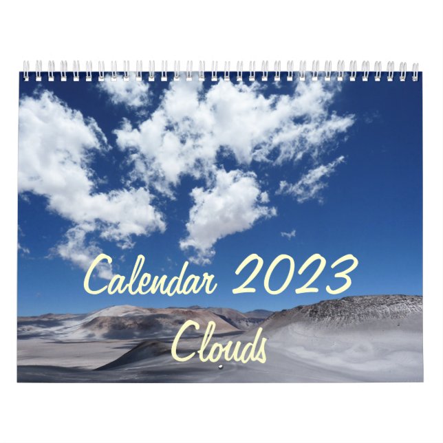 Calendar 2023 With Holidays - Clouds (Cover)