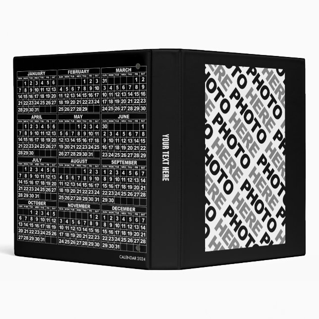 Calendar 2024 Binder Black (Background)