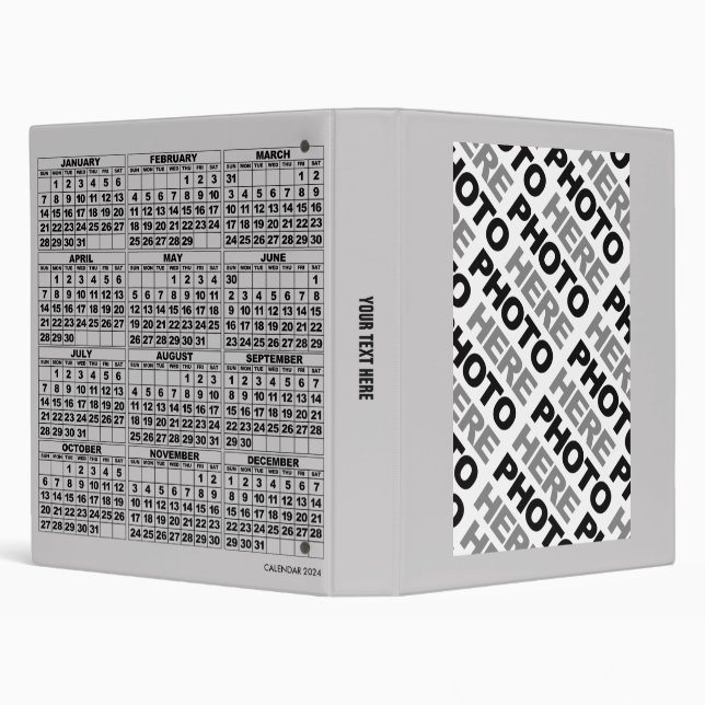 Calendar 2024 Binder Gray (Background)