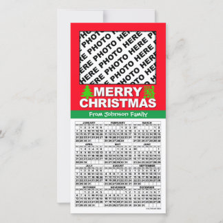 Calendar 2024 Christmas Add 4 Photos Card