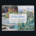 Calendar 2024 - Claude Monet - Impressionism<br><div class="desc">Monet was a french painter,  one of the creator of the impressionist movement. With a limited palette of nine colors,  Monet loved to paint a same theme under different light and time of the day. Enjoy some of his paintings among the 2500 paintings,  drawings and pastels attributed to him.</div>