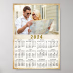 Calendar 2024 Custom Photo Poster<br><div class="desc">This small 2024 calendar poster in 5x7 inches is a template to upload your custom photo. Create a practical personalized gift or a keepsake for your family and friends. It's a Sunday through Saturday yearly calendar for 2024.</div>